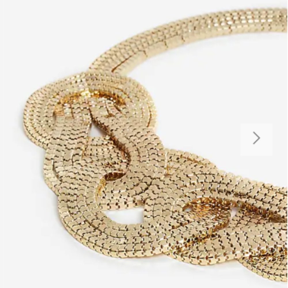Express Multi Chain Woven Statement Necklace - image 3